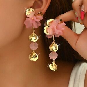 Flower Petal Earrings, Flower Earrings